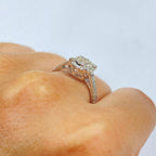 14K Gold Sydney Circle Halo Diamond Ring - additional product view 7