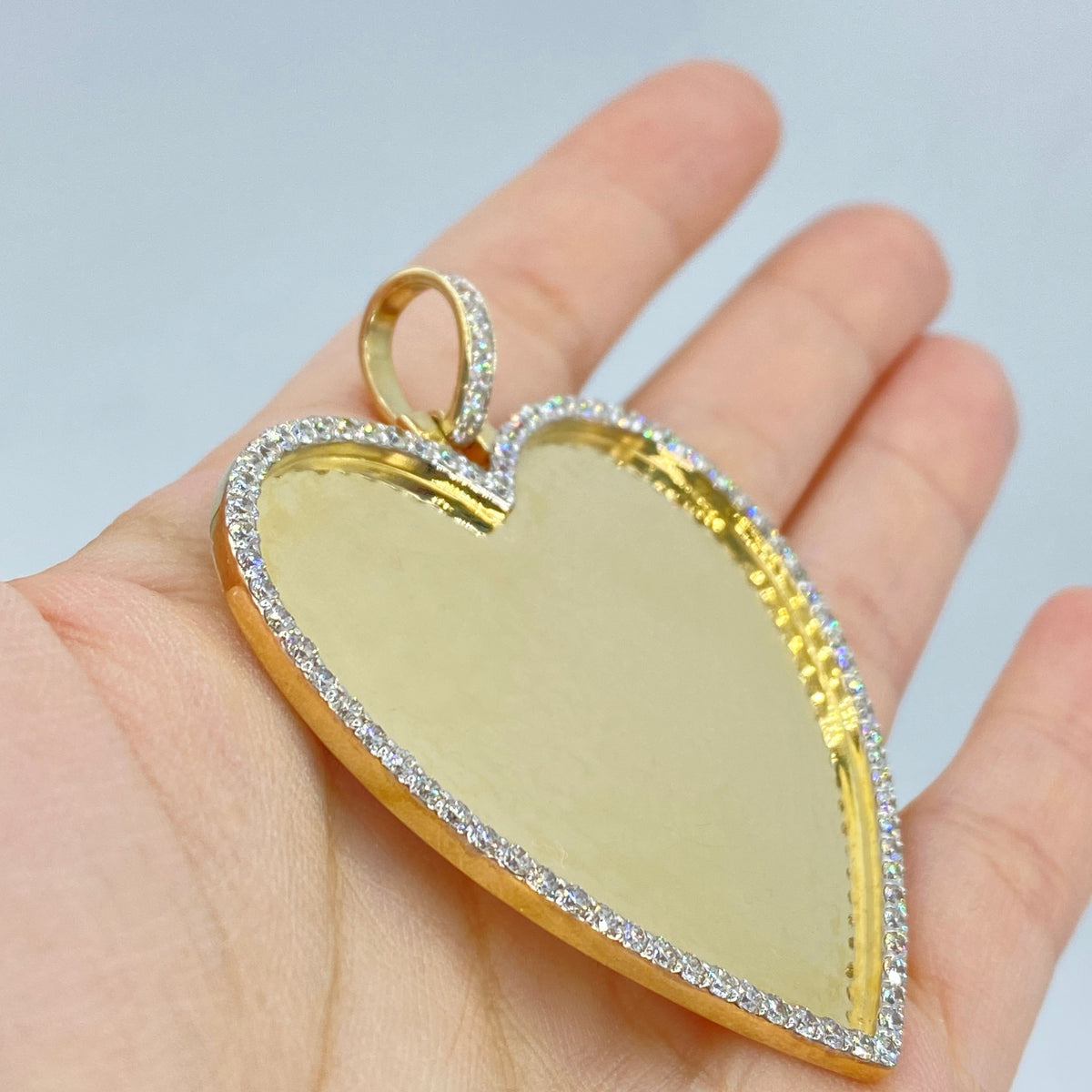 10K Gold Amore Heart Diamond Pendant - additional product view 3