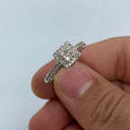 14K Gold 3D Square Diamond Engagement Ring - additional product view 2