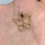 10K Gold Butterfly Diamond Pendant - additional product view 2
