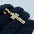 10K Gold Traditional Cross Diamond Pendant 1.2 Ct - additional product view 3