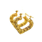 Bamboo Heart Earrings 1.0 in - additional product view 3