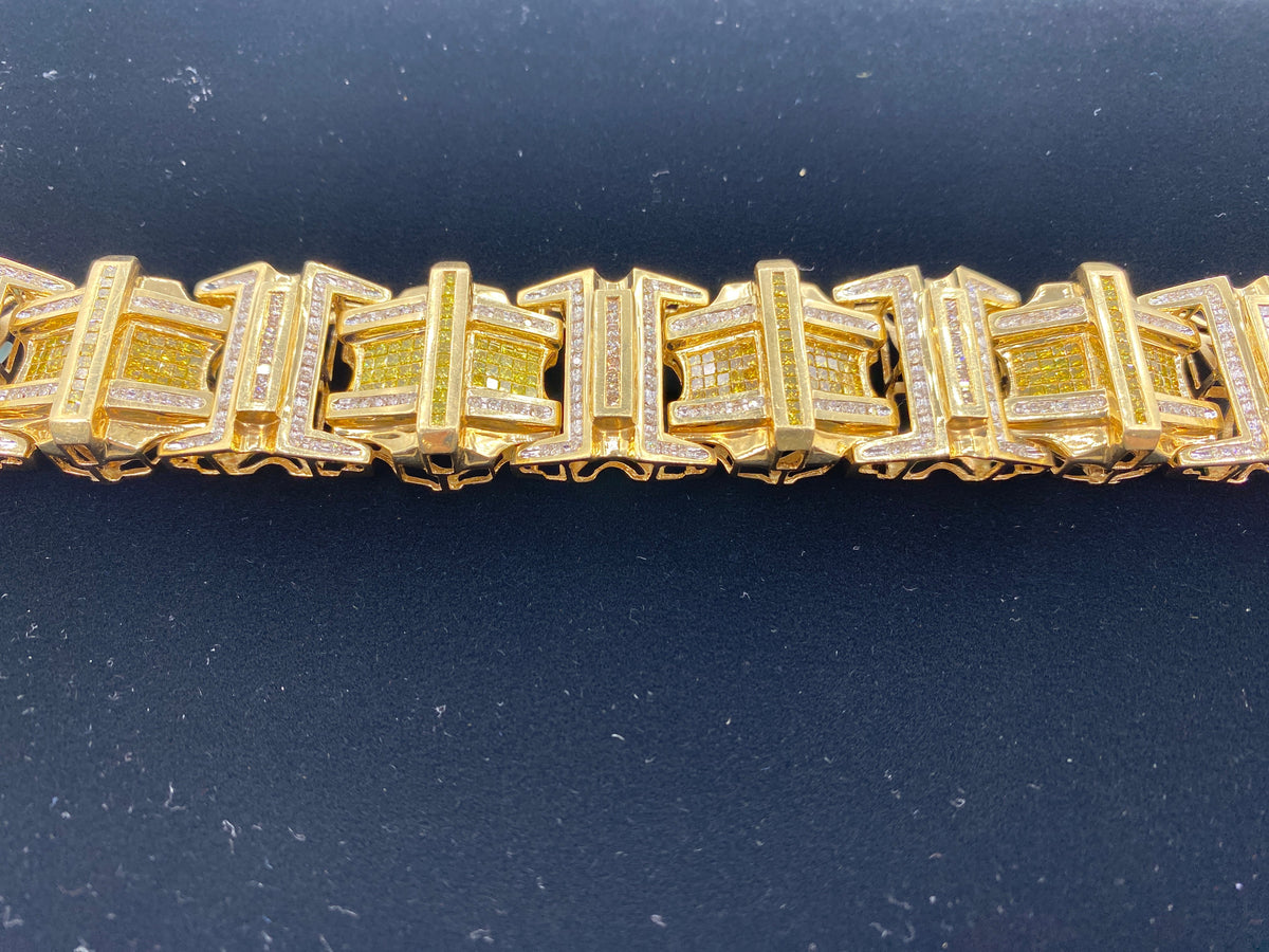 14K Gold Jumbo Yellow Canary Diamond Bracelet - additional product view 4