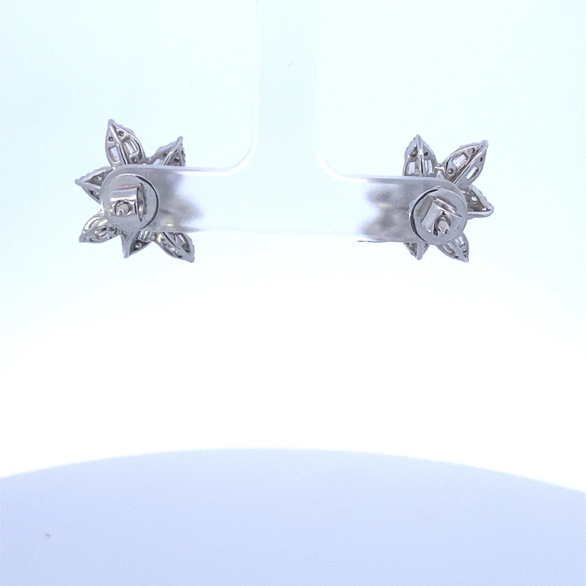 14K Gold Bridal Diamond Baguette Earrings - additional product view 3