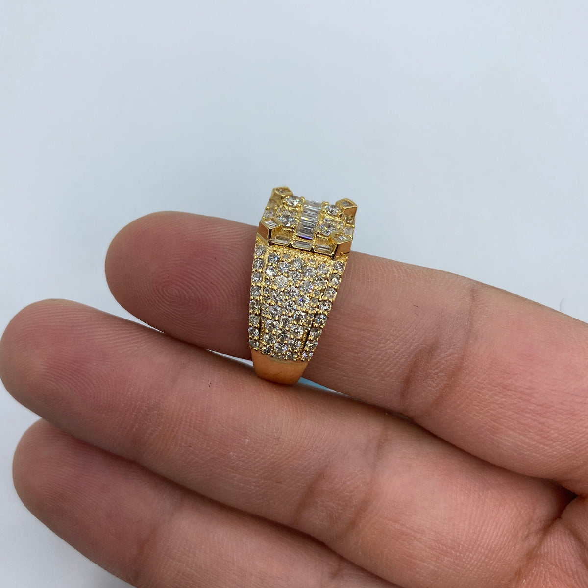 14K Gold Sahara Diamond Baguette Ring 3.9 Ct - additional product view 6