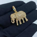 14K Gold Elephant Diamond Pendant - additional product view 3