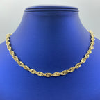 Rope Chain Necklace Real 14K Yellow Gold 16–24 in, 5.6mm - close-up product photo