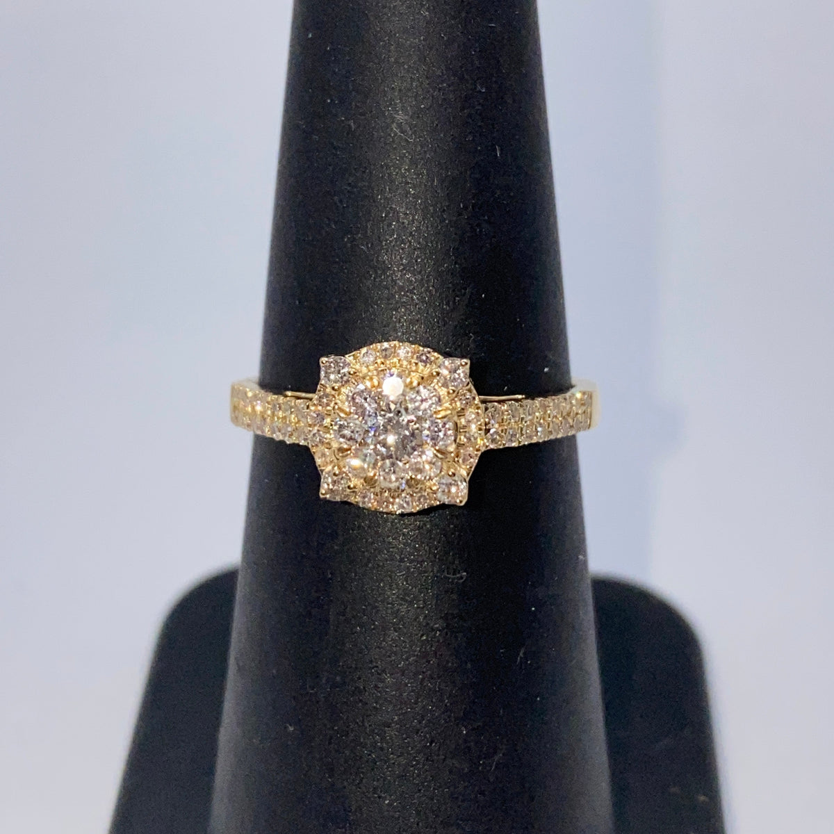 14K Gold Brilliant Circle Diamond Engagement Ring - additional product view 6