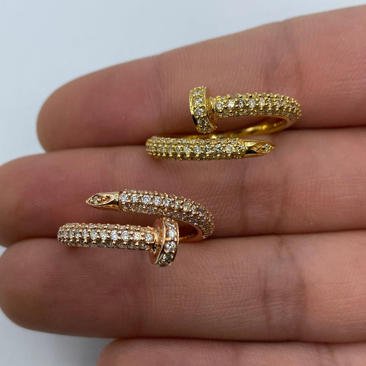 10K Gold Nail Diamond Ring - additional product view 3