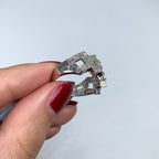 14K Gold Cuban Link Diamond Baguette Ring - additional product view 10