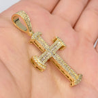 10K Gold Atlanta Cross Diamond Pendant - additional product view 6