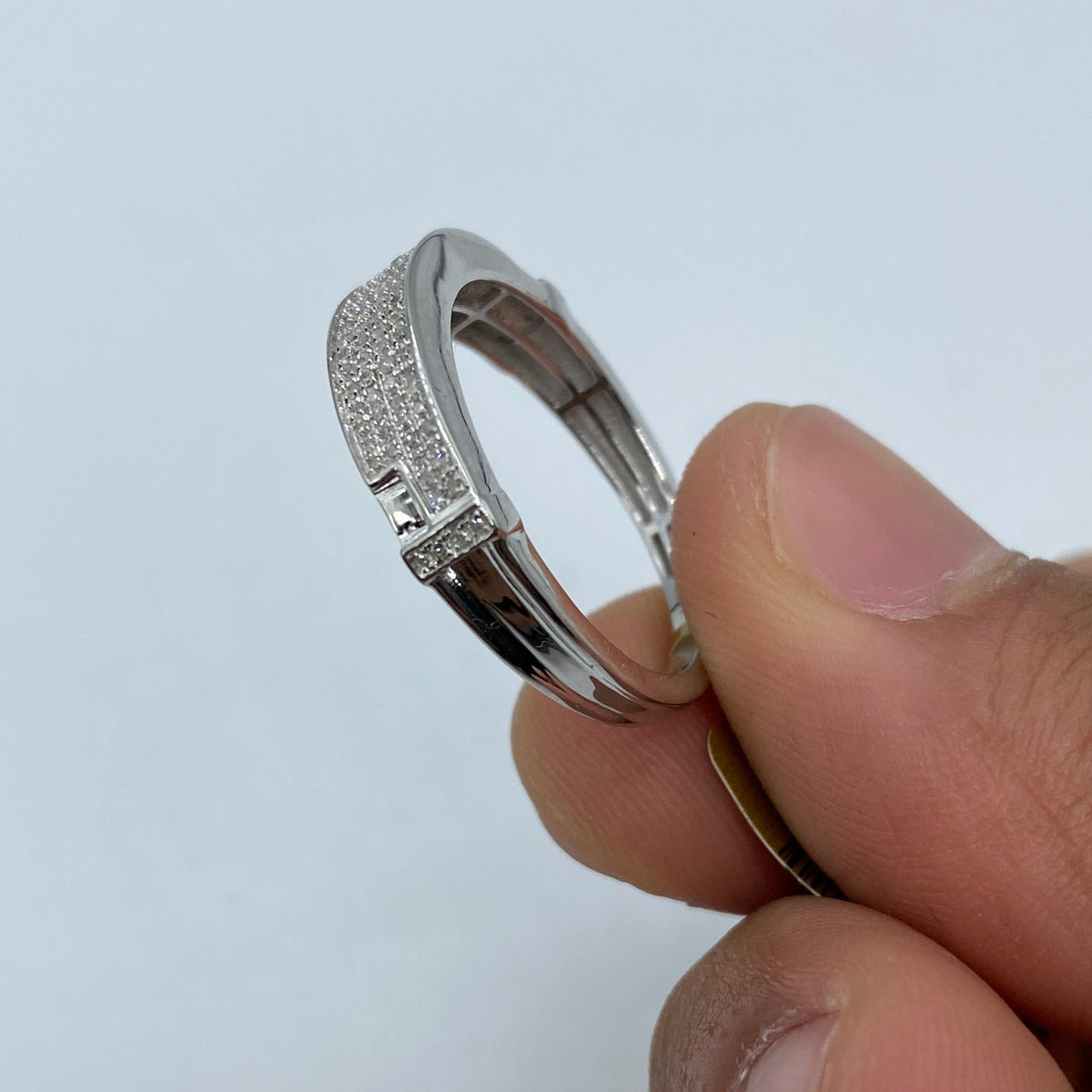 10K Gold Icy Diamond Wedding Band - additional product view 4