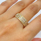 10K Gold Greek Diamond Ring - additional product view 2