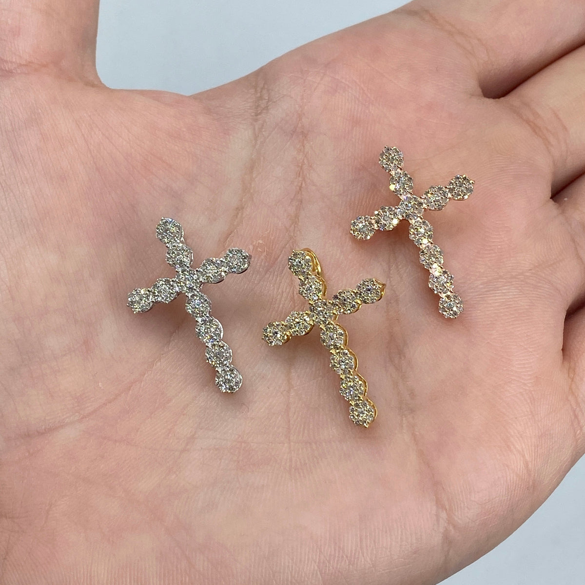 14K Gold Fate Cross Diamond Pendant - additional product view 2