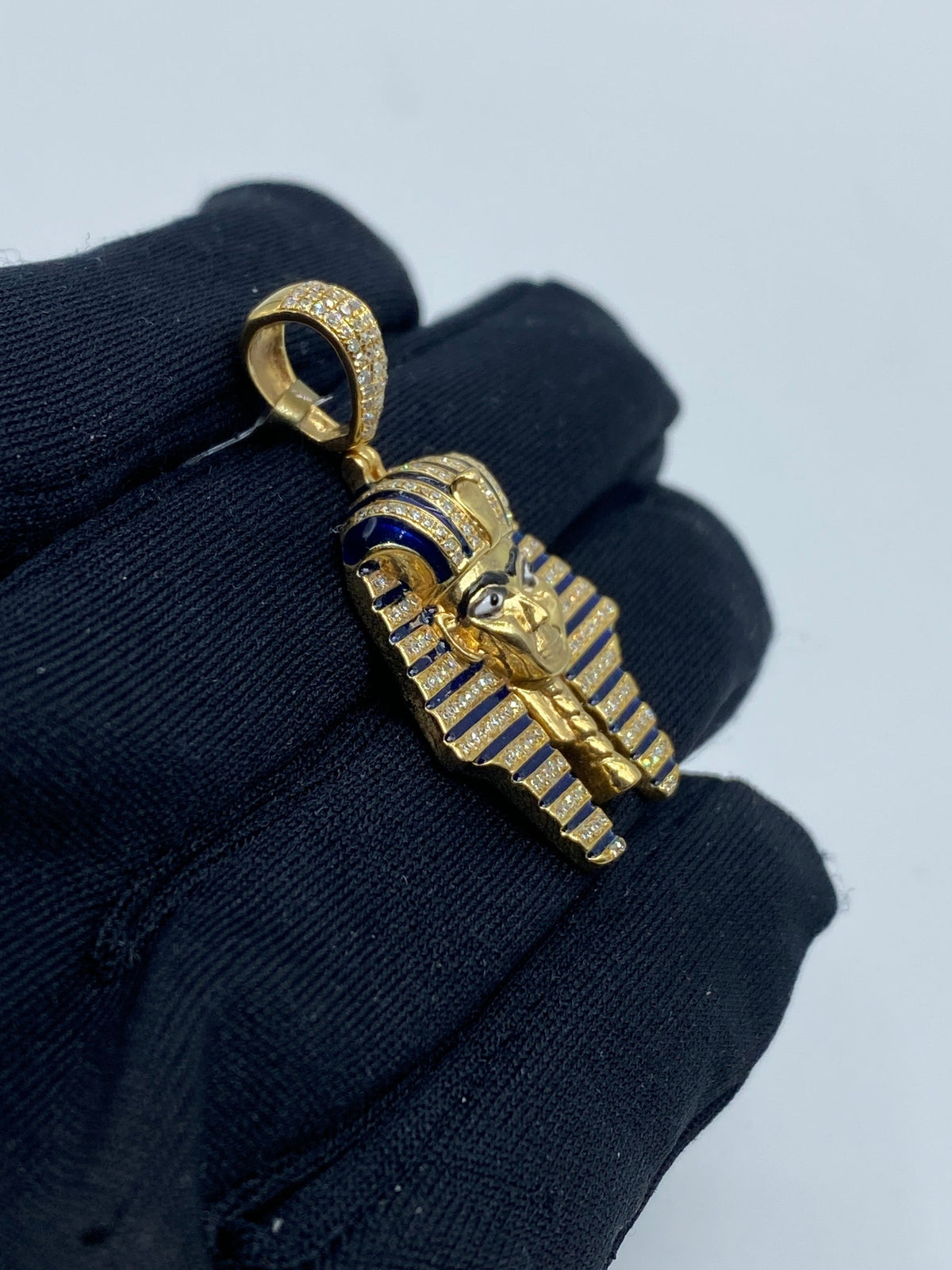 10K Gold Pharaoh Diamond Pendant - additional product view 3