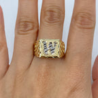 10K Gold Initial Letter Square Block Ring - additional product view 41