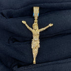 14K Gold Crucified Jesus Diamond Pendant - additional product view 2