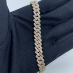 10K Gold 8.5mm Cuban Link Diamond Bracelet 8 in - additional product view 2