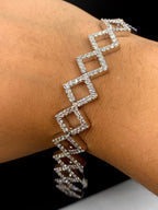 18K Gold Zig Zag Diamond Bracelet - additional product view 2