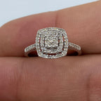 14K Gold Square Gap Diamond Engagement Ring - additional product view 4