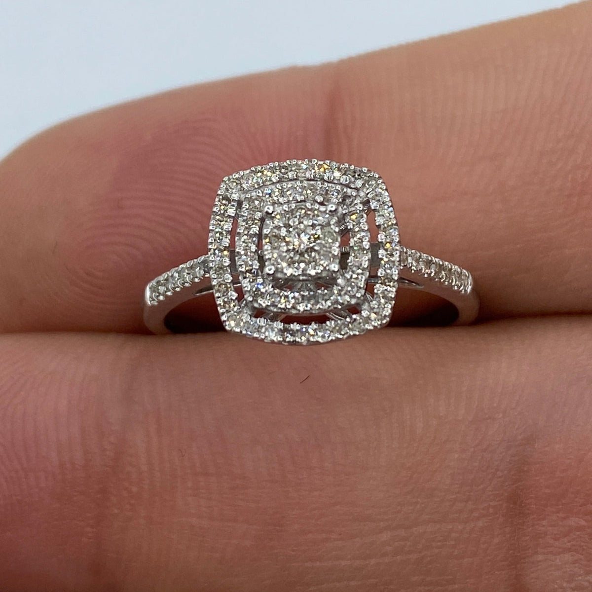 14K Gold Square Gap Diamond Engagement Ring - additional product view 4