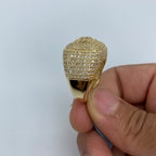 14K Gold Square Jumbo Miami Diamond Ring - additional product view 3