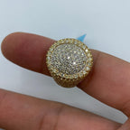 14K Gold Circle White Face Diamond Ring - additional product view 2