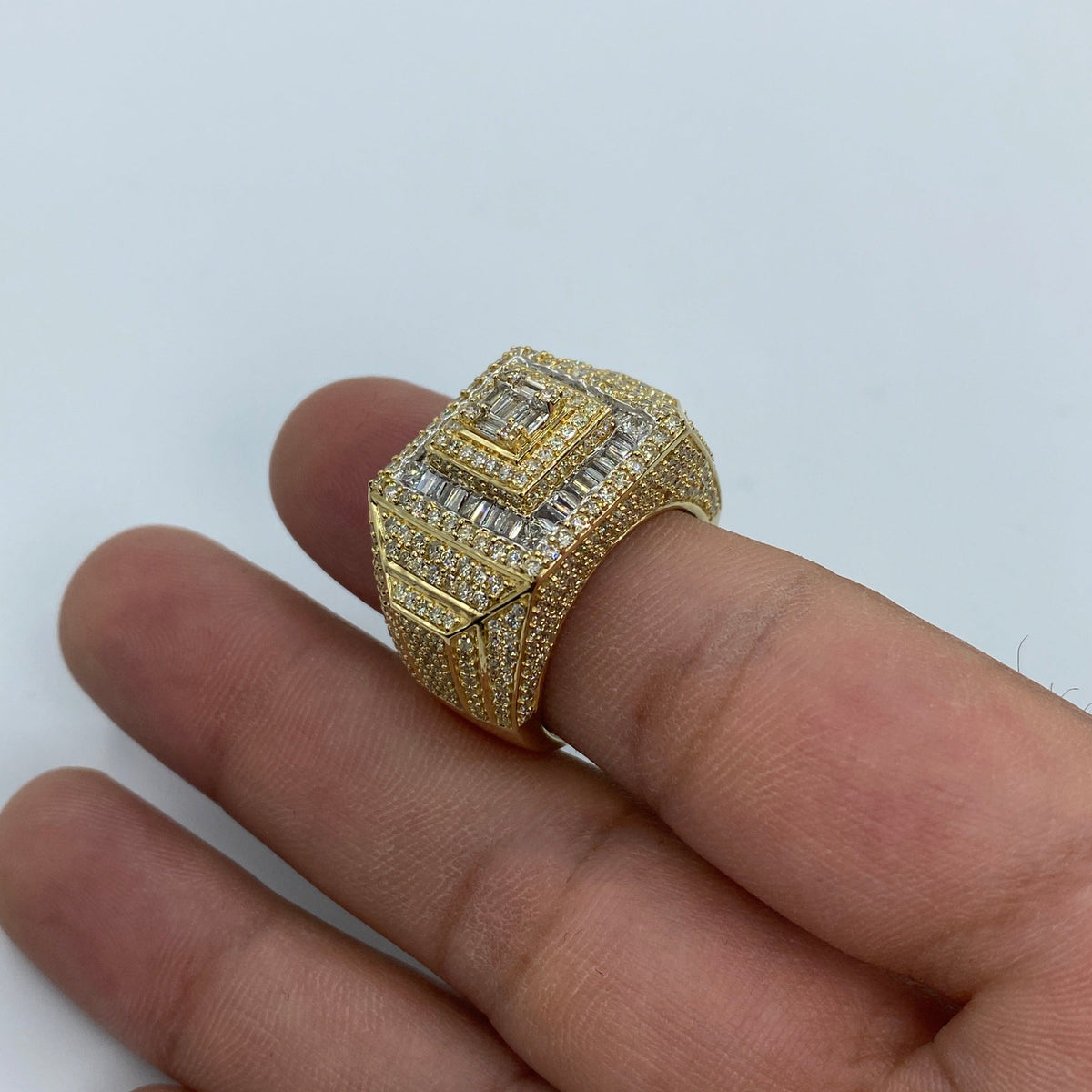 14K Gold Diamond Baguette Power Ring - additional product view 3