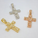 10K Gold Humble Cross Diamond Baguette Pendant - additional product view 8