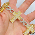 14K Gold Infinity Cross Diamond Bracelet - additional product view 3