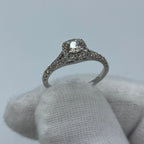 14K Gold Square Halo Diamond Engagement Ring - additional product view 2