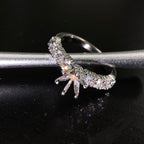 14K Gold 8 Stone Diamond Engagement Ring Setting - additional product view 2