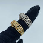 14K Gold Romance Square Diamond Engagement Ring with Stack Bands - additional product view 5