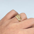 10K Gold Queen Crown Diamond Ring - additional product view 4