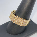 10K Gold 8.2mm Iced Diamond Ring - additional product view 8