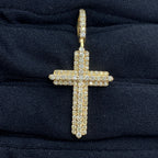 10K Gold Roman Cross Diamond Pendant - additional product view 2