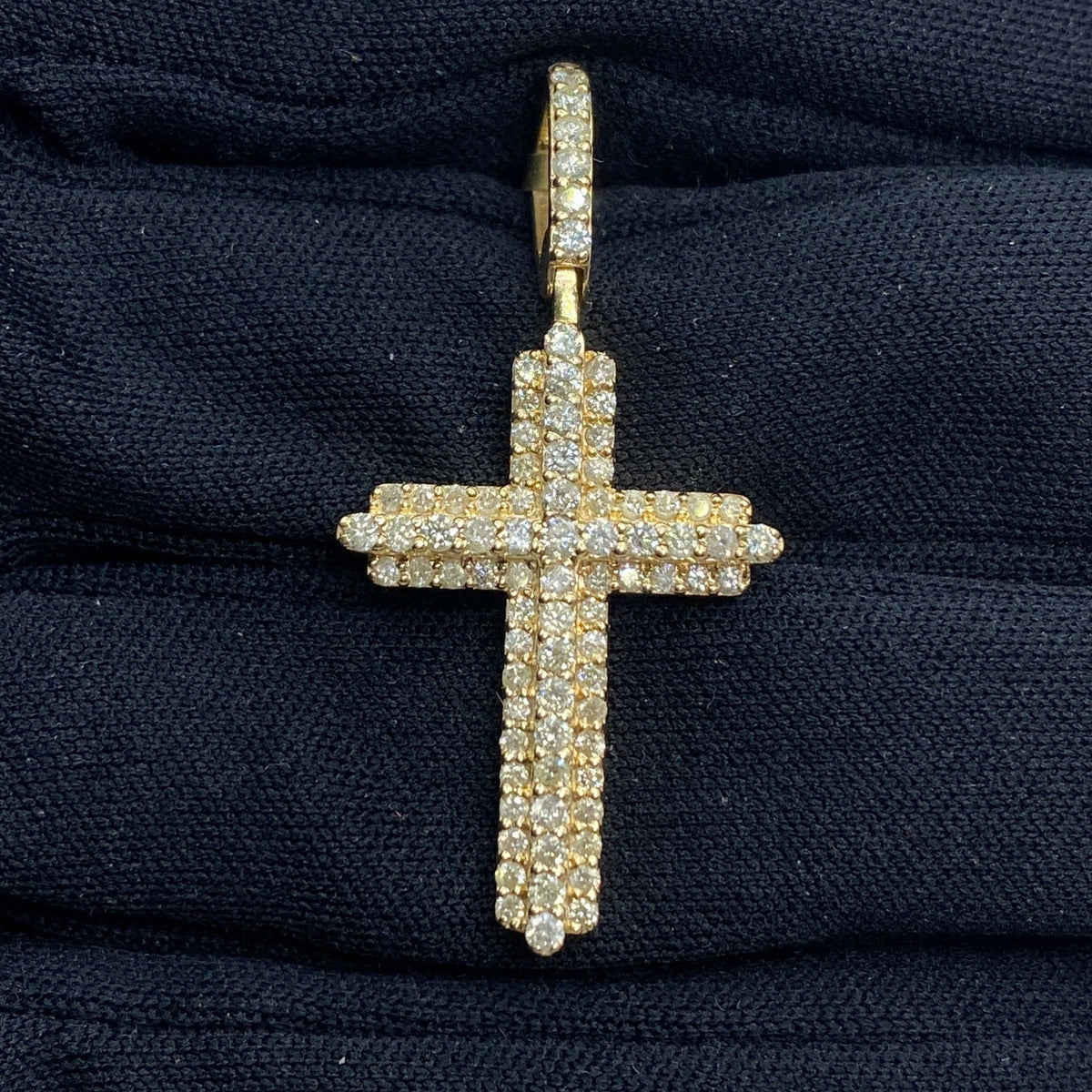 10K Gold Roman Cross Diamond Pendant - additional product view 2