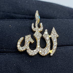 14K Gold Allah Diamond Pendant - additional product view 3