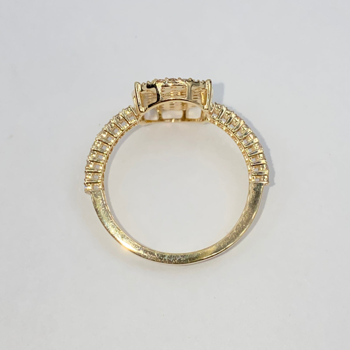 14K Gold Oval Diamond Ring - additional product view 9