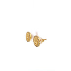 10K Gold Luxury Crown Diamond Earrings - additional product view 5