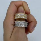 14K Gold Double Row Diamond Baguette Ring - additional product view 6
