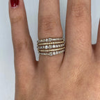 14K Gold Two-Tone Stacked Diamond Ring - additional product view 3