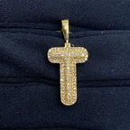 Initial T Bubble Diamond Pendant - additional product view 2
