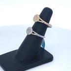 14K Gold Circle Baguette Diamond Ring - additional product view 3