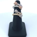 14K Gold Diamond Baguette Flower Ring - additional product view 2