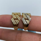 14K Gold Bold Cuban Link Diamond Ring - additional product view 6