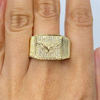 10K Gold Freedom Eagle Bird Diamond Ring - additional product view 2