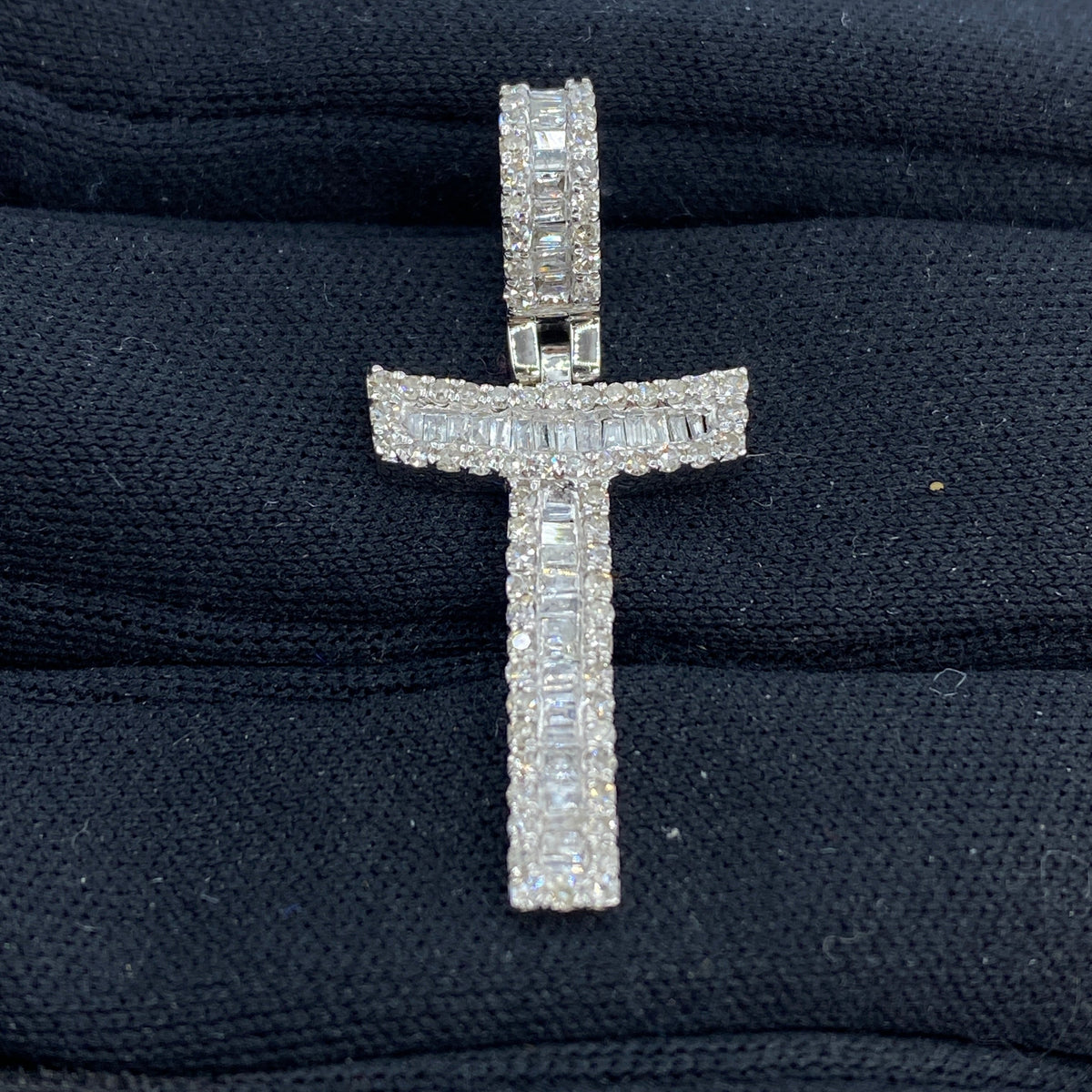 14K Gold Bamboo Initial Letter Diamond Baguette Pendants Full Collection - additional product view 49