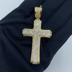 10K Gold Traditional Cross Diamond Pendant 4.4 Ct - additional product view 2