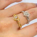 14K Gold Infinity Heart Diamond Engagement Ring - additional product view 3
